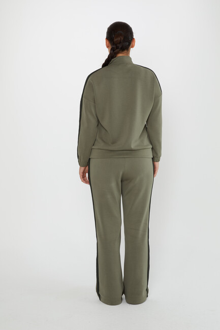 Women's Tracksuit Pocket Detail Khaki - 17630 | KAZEE - Thumbnail