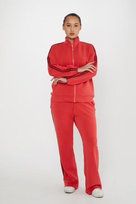 Women's Tracksuit Pocket Detail Red - 17630 | KAZEE - Thumbnail