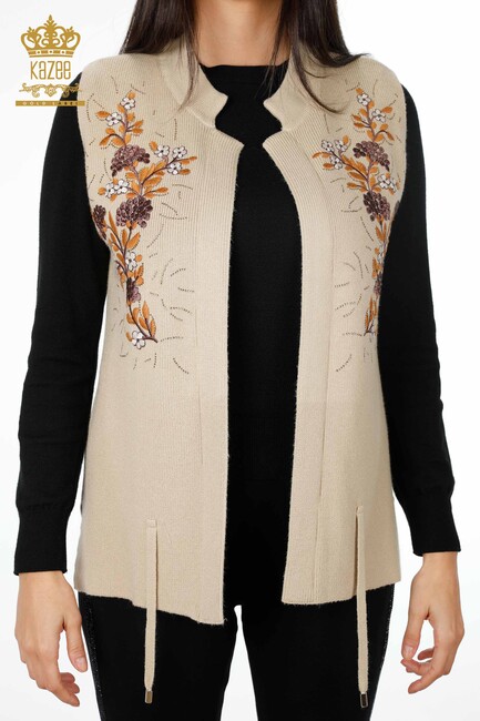 Women's Vest Beige - Women's Clothing from Turkey - 16814 | Kazee - Thumbnail