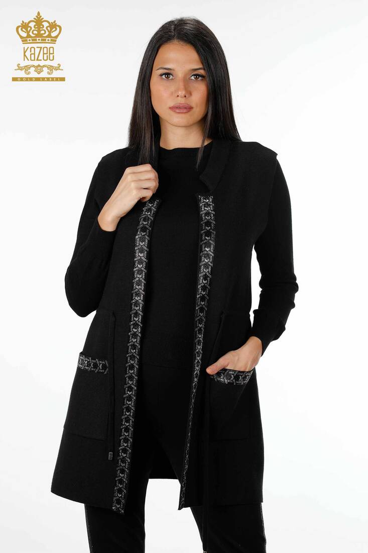 Women's Vest Black - Women's Clothing from Turkey - 16805 | KAZEE