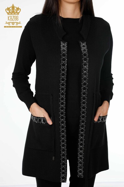 Women's Vest Black - Women's Clothing from Turkey - 16805 | KAZEE - Thumbnail