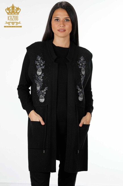 Women's Vest Black - Women's Clothing from Turkey - 16809 | KAZEE - Thumbnail