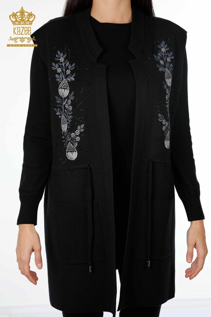 Women's Vest Black - Women's Clothing from Turkey - 16809 | KAZEE - Thumbnail