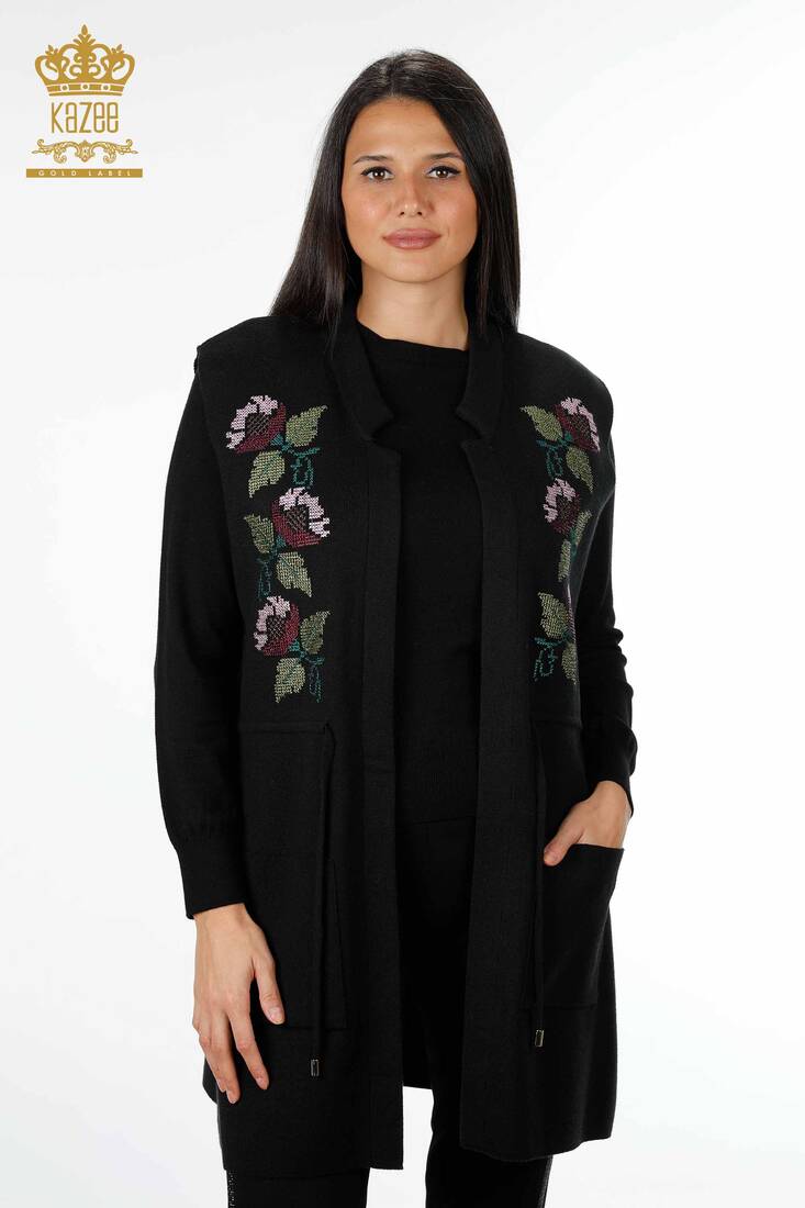 Women's Vest Black - Women's Clothing from Turkey - 16812 | KAZEE