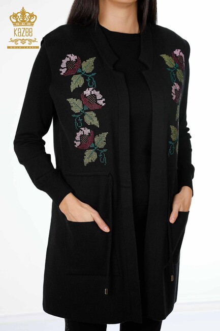 Women's Vest Black - Women's Clothing from Turkey - 16812 | KAZEE - Thumbnail