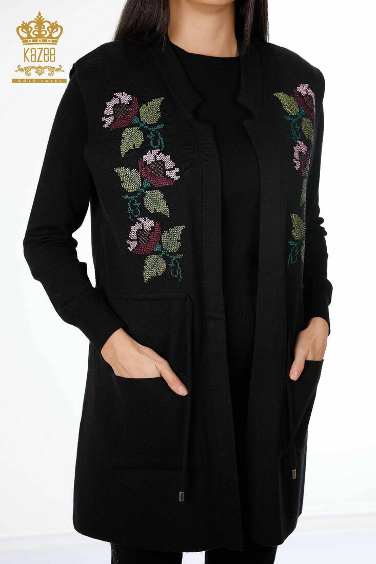 Women's Vest Black - Women's Clothing from Turkey - 16812 | KAZEE