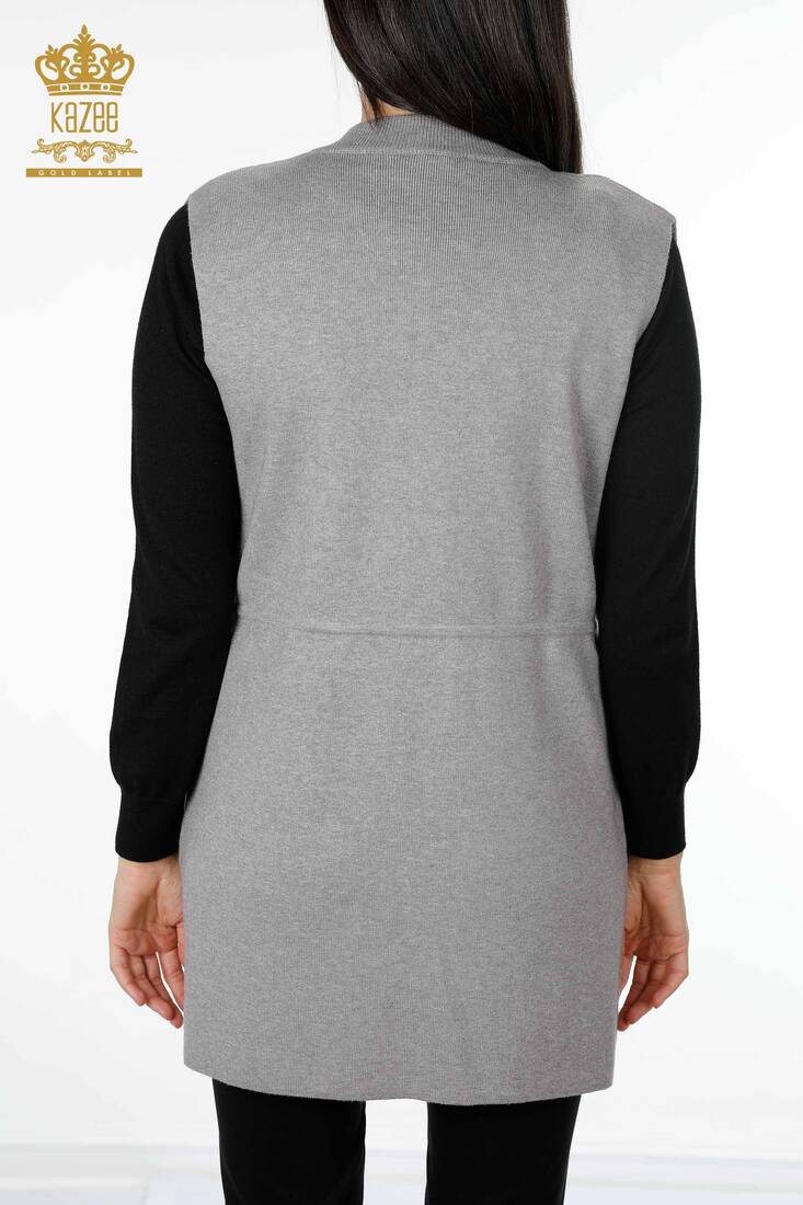 Women's Vest Gray - Women's Clothing from Turkey - 16805 | KAZEE