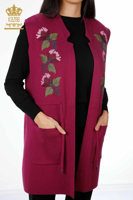 Women's Vest Eflatun - Women's Clothing from Turkey - 16812 | KAZEE - Thumbnail