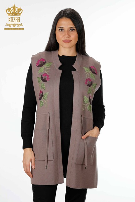 Women's Vest Mink - Women's Clothing from Turkey - 16812 | KAZEE - Thumbnail