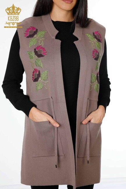 Women's Vest Mink - Women's Clothing from Turkey - 16812 | KAZEE - Thumbnail