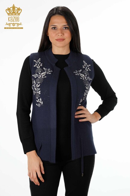 Women's Vest Navy Blue - Women's Clothing from Turkey - 16814 | Kazee - Thumbnail