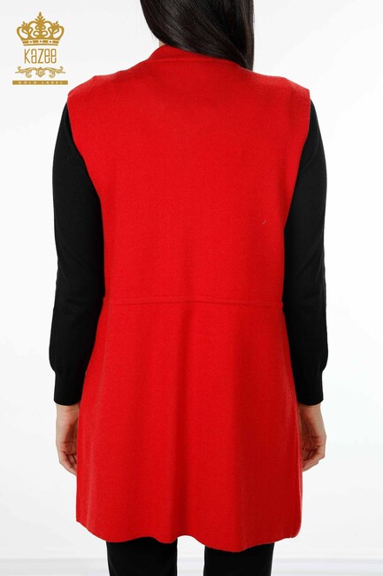 Women's Vest Red - Women's Clothing from Turkey - 16805 | KAZEE - Thumbnail