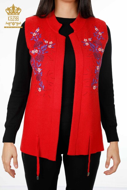 Women's Vest Red - Women's Clothing from Turkey - 16814 | Kazee - Thumbnail