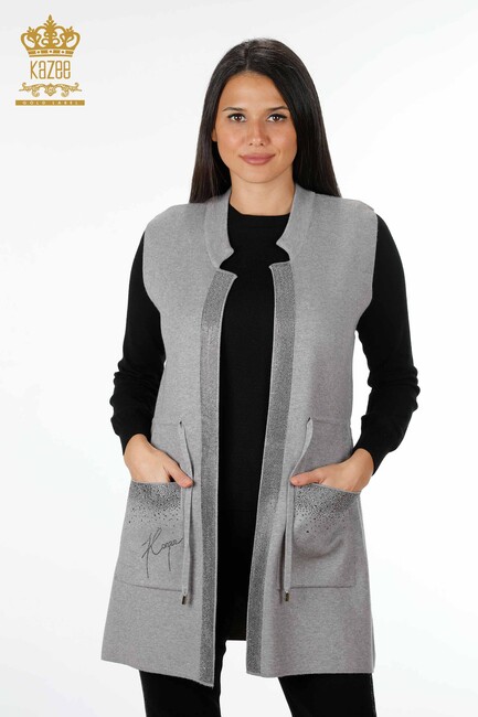 Women's Vest with Stone Pocket Gray - 16829 | Kazee - Thumbnail