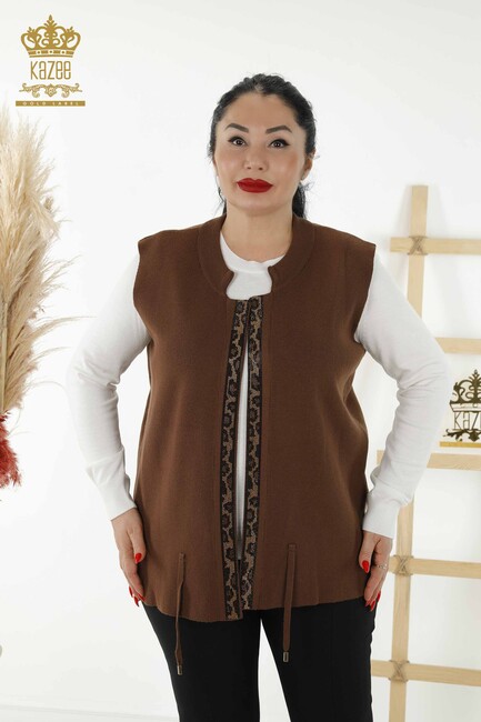 Women's Vest Tiger Pattern Brown - 30311 | KAZEE - Thumbnail