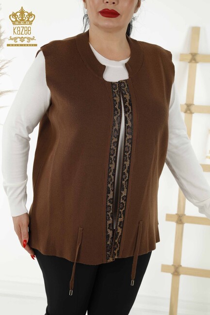 Women's Vest Tiger Pattern Brown - 30311 | KAZEE - Thumbnail