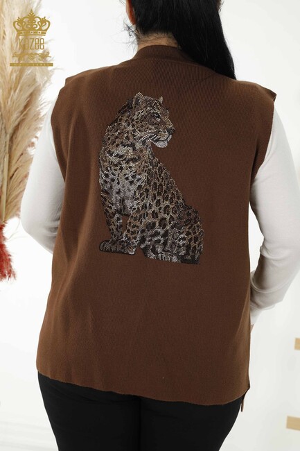 Women's Vest Tiger Pattern Brown - 30311 | KAZEE - Thumbnail