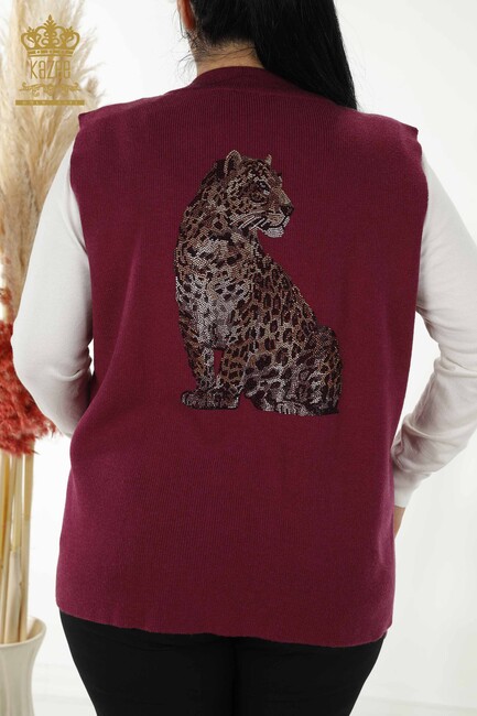 Women's Vest Tiger Pattern Magenta - 30311 | KAZEE - Thumbnail