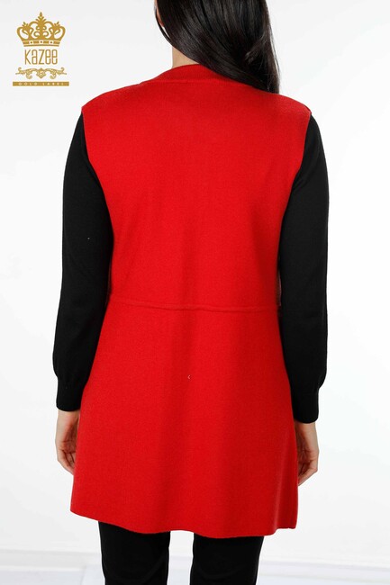 Women's Vest with Stone Pocket Red - 16829 | Kazee - Thumbnail