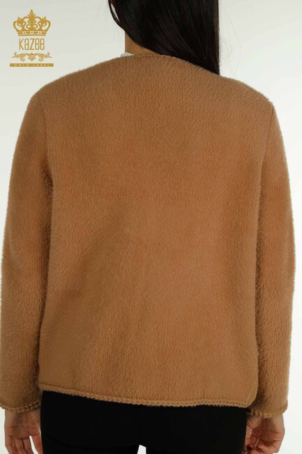 Women's Angora Cardigan Buttoned Mink - 30799 | KAZEE - Thumbnail