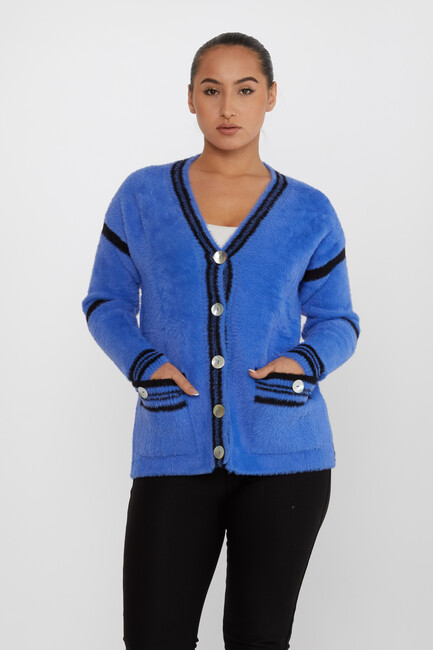 Women's Angora Cardigan Buttoned Saks - 30784 | KAZEE - Thumbnail