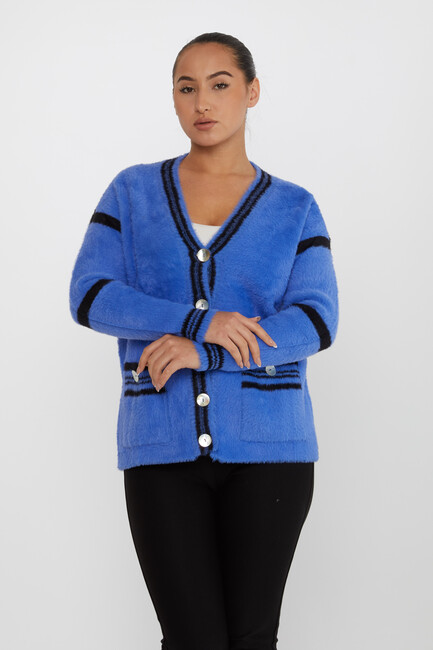 Women's Angora Cardigan Buttoned Saks - 30784 | KAZEE - Thumbnail