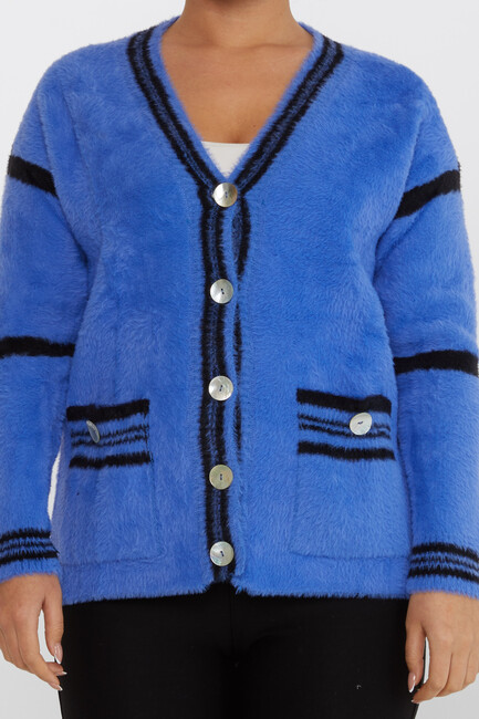 Women's Angora Cardigan Buttoned Saks - 30784 | KAZEE - Thumbnail