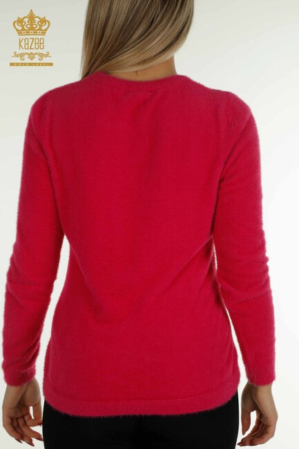 Women's Angora Knitwear Basic Fuchsia - 30490 | KAZEE - Thumbnail