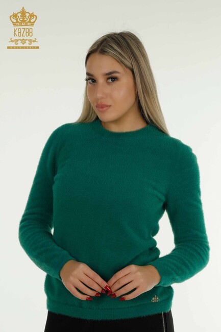 Women's Angora Knitwear Basic Green - 30490 | KAZEE - Thumbnail