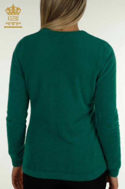 Women's Angora Knitwear Basic Green - 30490 | KAZEE - Thumbnail