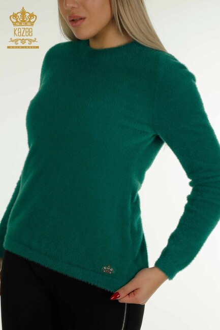 Women's Angora Knitwear Basic Green - 30490 | KAZEE - Thumbnail