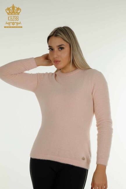 Women's Angora Knitwear Basic Powder - 30490 | KAZEE - Thumbnail