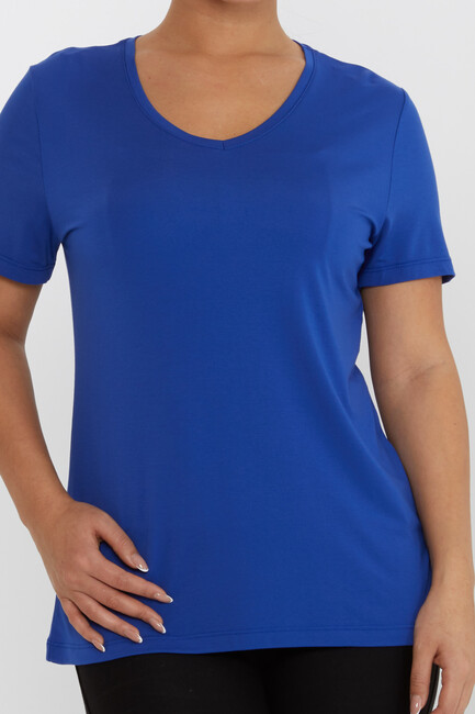 Women's Blouse Crew Neck Basic Saks - 80014 | KAZEE - Thumbnail