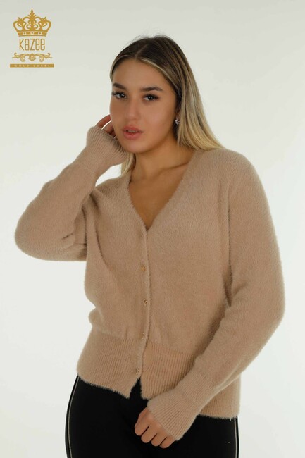 Women's Cardigan Button Detail Beige - 30447 | KAZEE - Thumbnail