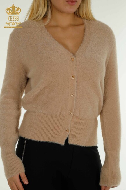 Women's Cardigan Button Detail Beige - 30447 | KAZEE - Thumbnail