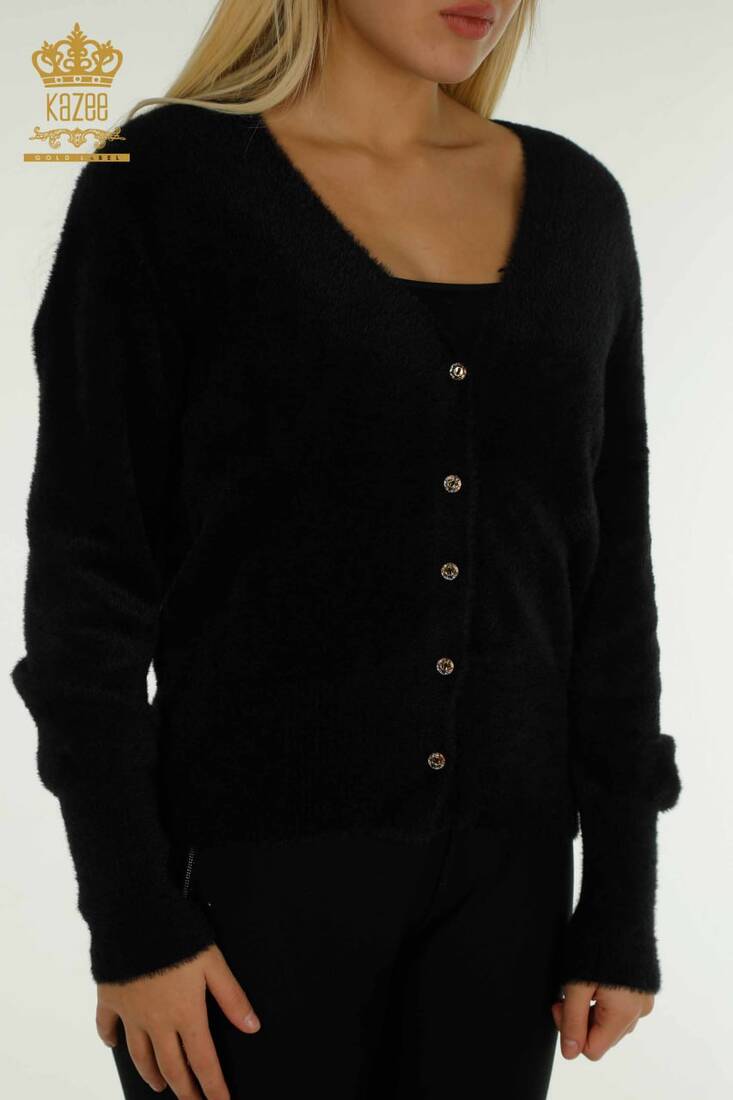 Women's Cardigan Button Detail Black - 30447 | KAZEE