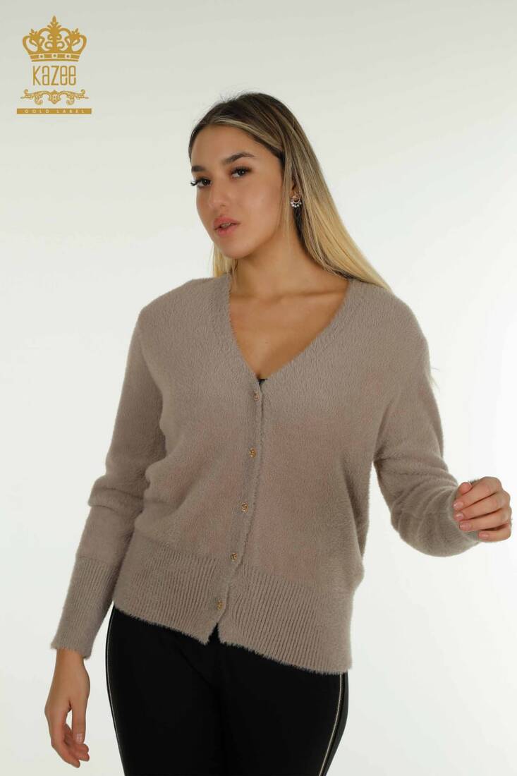 Women's Cardigan Button Detail Gray - 30447 | KAZEE