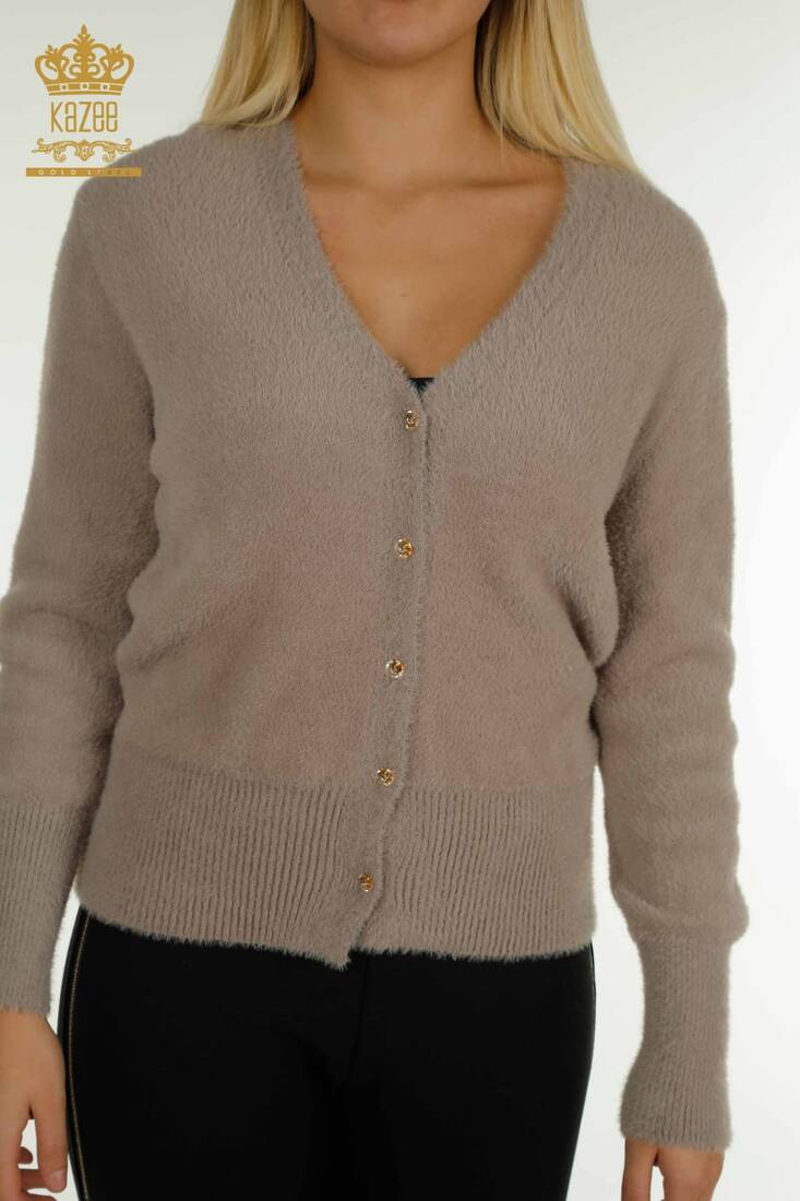 Women's Cardigan Button Detail Gray - 30447 | KAZEE