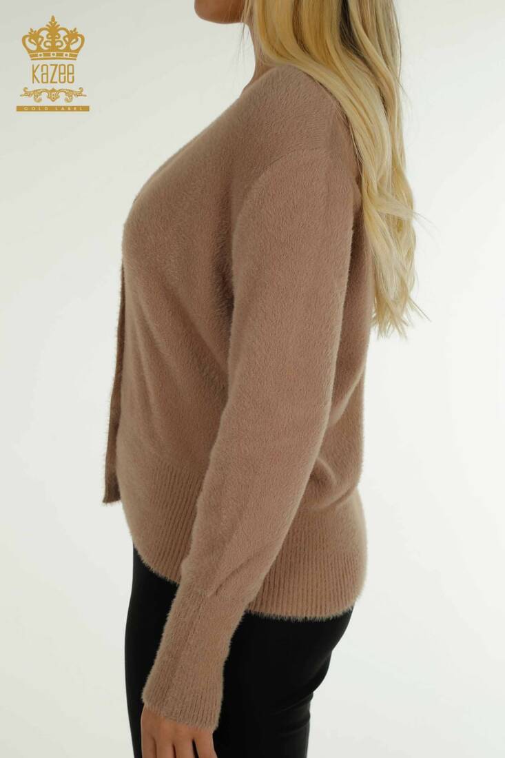 Women's Cardigan Button Detail Mink - 30447 | KAZEE