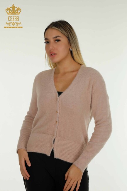 Women's Cardigan Button Detail Powder - 30447 | KAZEE - Thumbnail