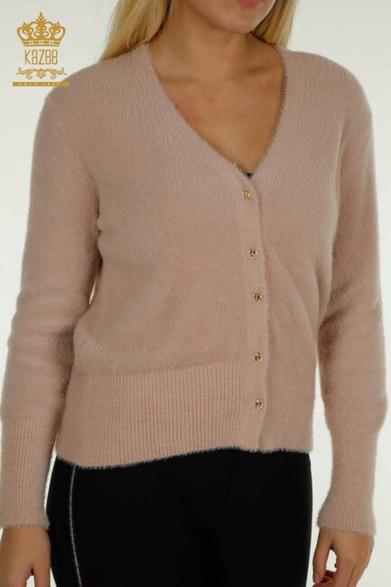 Women's Cardigan Button Detail Powder - 30447 | KAZEE - Thumbnail