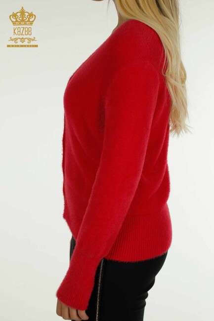 Women's Cardigan Button Detail Red - 30447 | KAZEE - Thumbnail