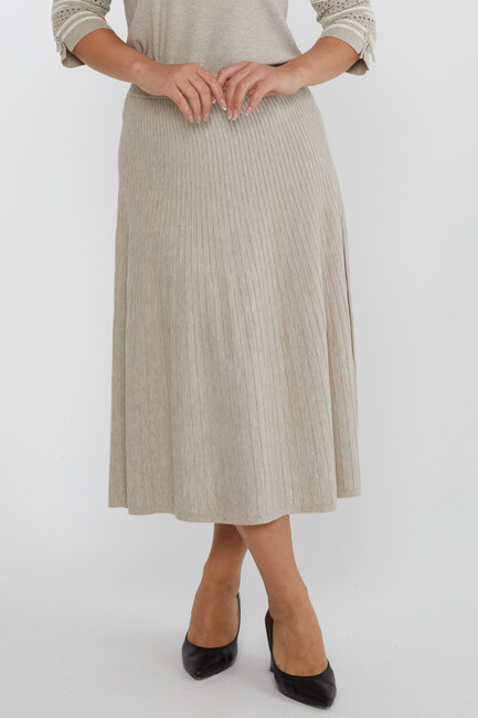 Women's Knitted Skirt Waist Elastic Mink - 31391 | KAZEE - Thumbnail