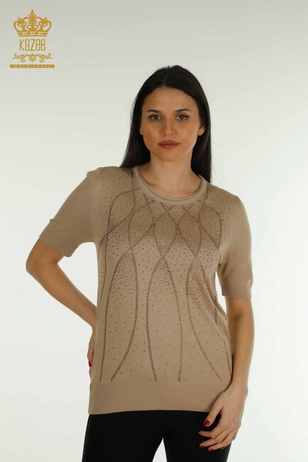 Women's Knitwear American Model Beige - 30686 | KAZEE - Thumbnail