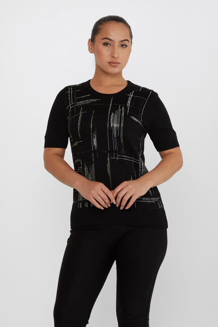 Women's Knitwear American Model Black - 30455 | KAZEE - Thumbnail