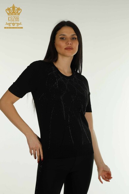 Women's Knitwear American Model Black - 30686 | KAZEE - Thumbnail