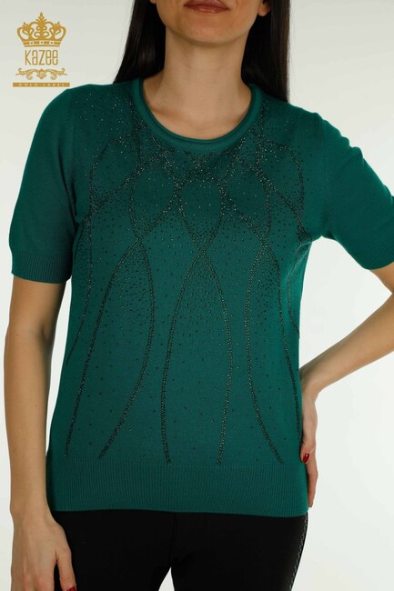 Women's Knitwear American Model Green - 30686 | KAZEE - Thumbnail