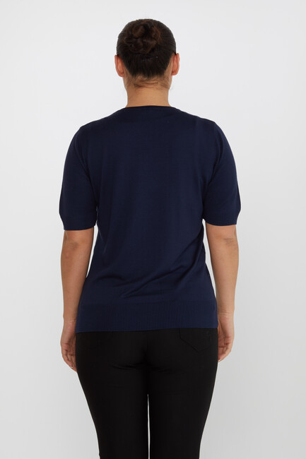 Women's Knitwear American Model Navy Blue - 30455 | KAZEE - Thumbnail