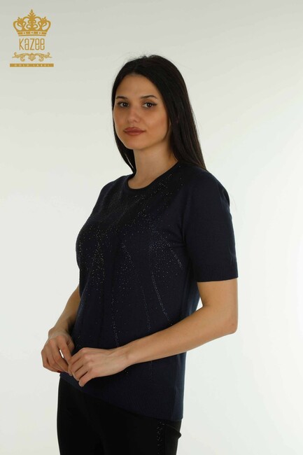 Women's Knitwear American Model Navy Blue - 30686 | KAZEE - Thumbnail