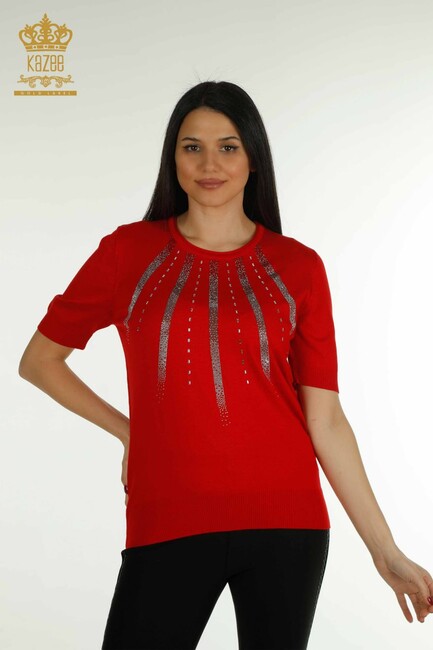 Women's Knitwear American Model Red - 30460 | KAZEE - Thumbnail